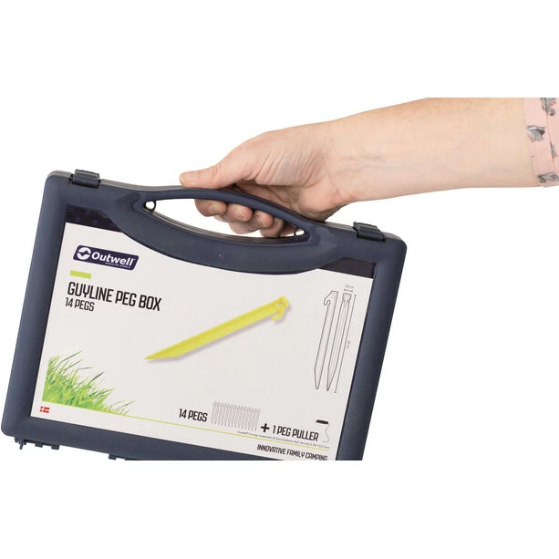 Outwell Guyline Peg Box luminous green 4 Outwell Guyline Peg Box luminous green - Image 2