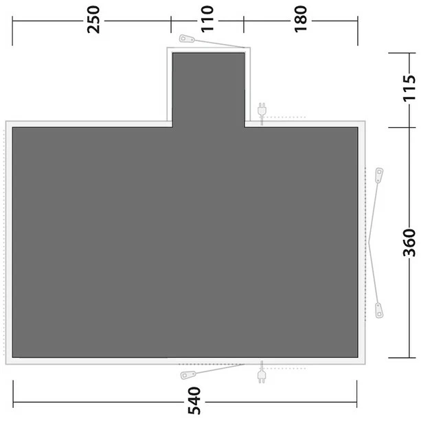 Outwell Montana 6PE Footprint grey 4 Outwell Montana 6PE Footprint grey - Image 2