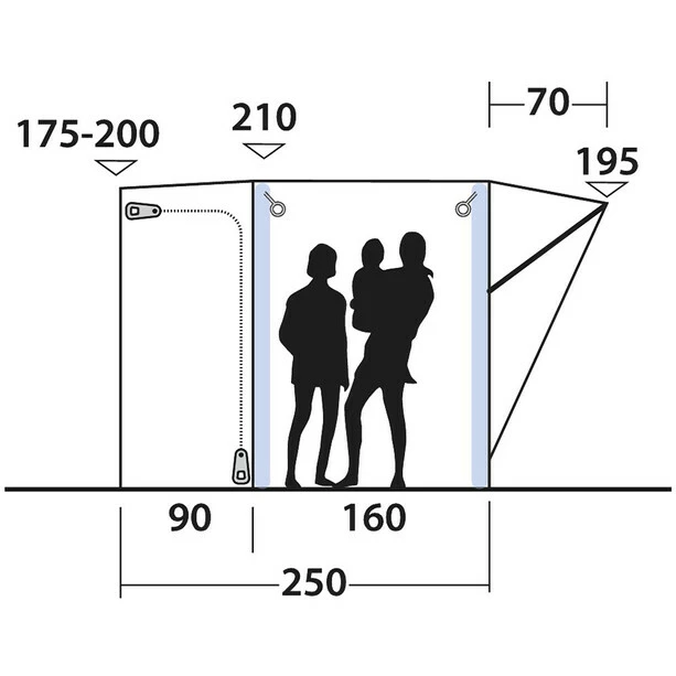 Outwell Newburg 160 Air Drive-Away Awning grey 5 Outwell Newburg 160 Air Drive-Away Awning grey - Image 3