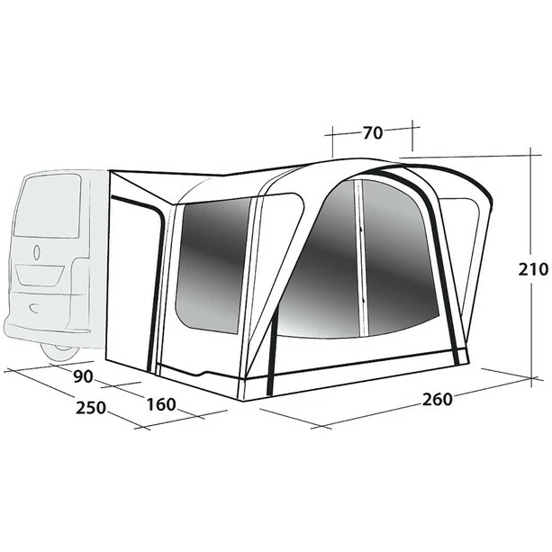 Outwell Newburg 160 Air Drive-Away Awning grey 7 Outwell Newburg 160 Air Drive-Away Awning grey - Image 5