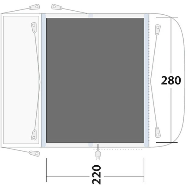 Outwell Newburg 240 Footprint grey 4 Outwell Newburg 240 Footprint grey - Image 2